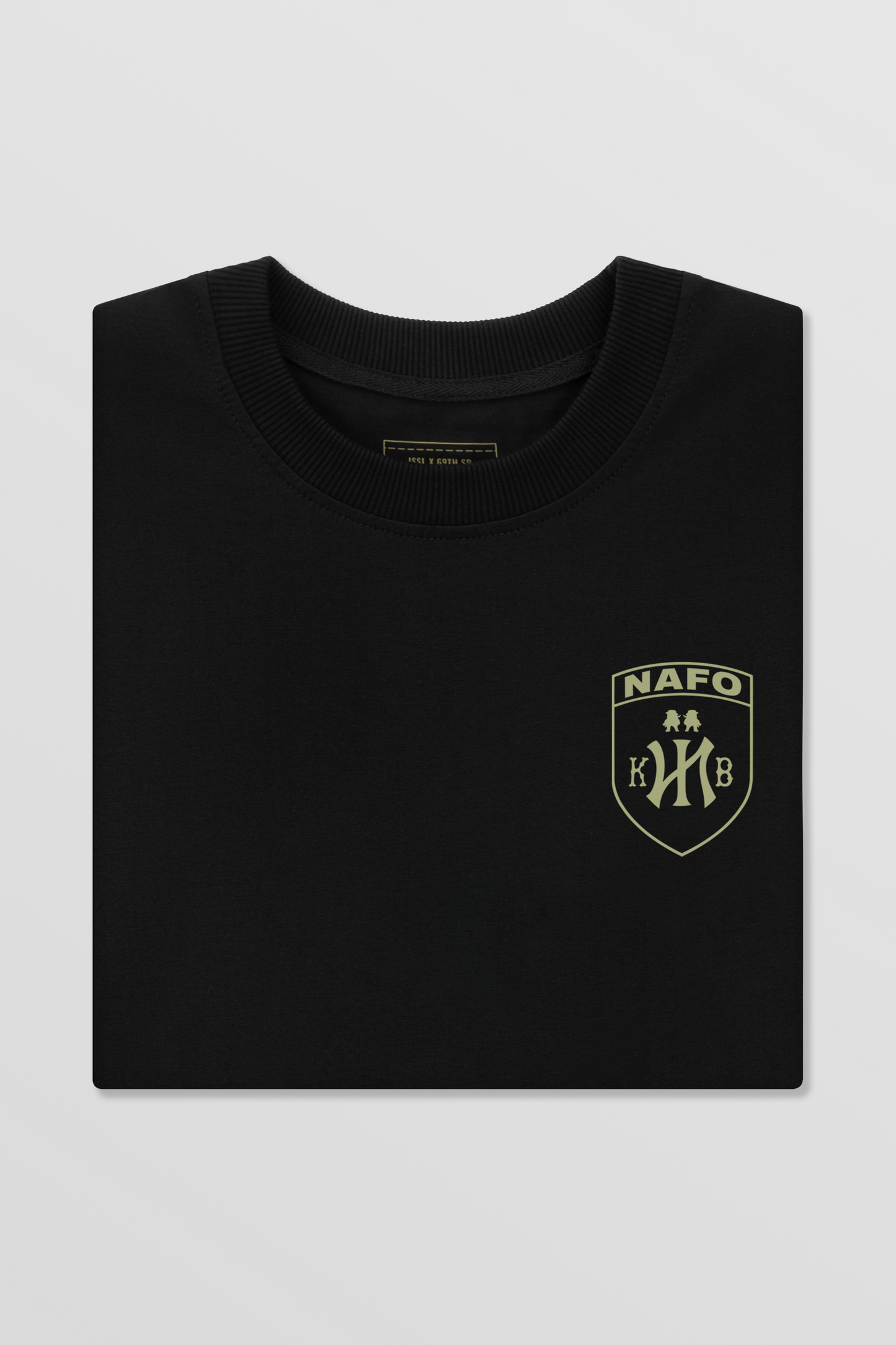 Футболка кИЇв x NAFO з гербом чорна