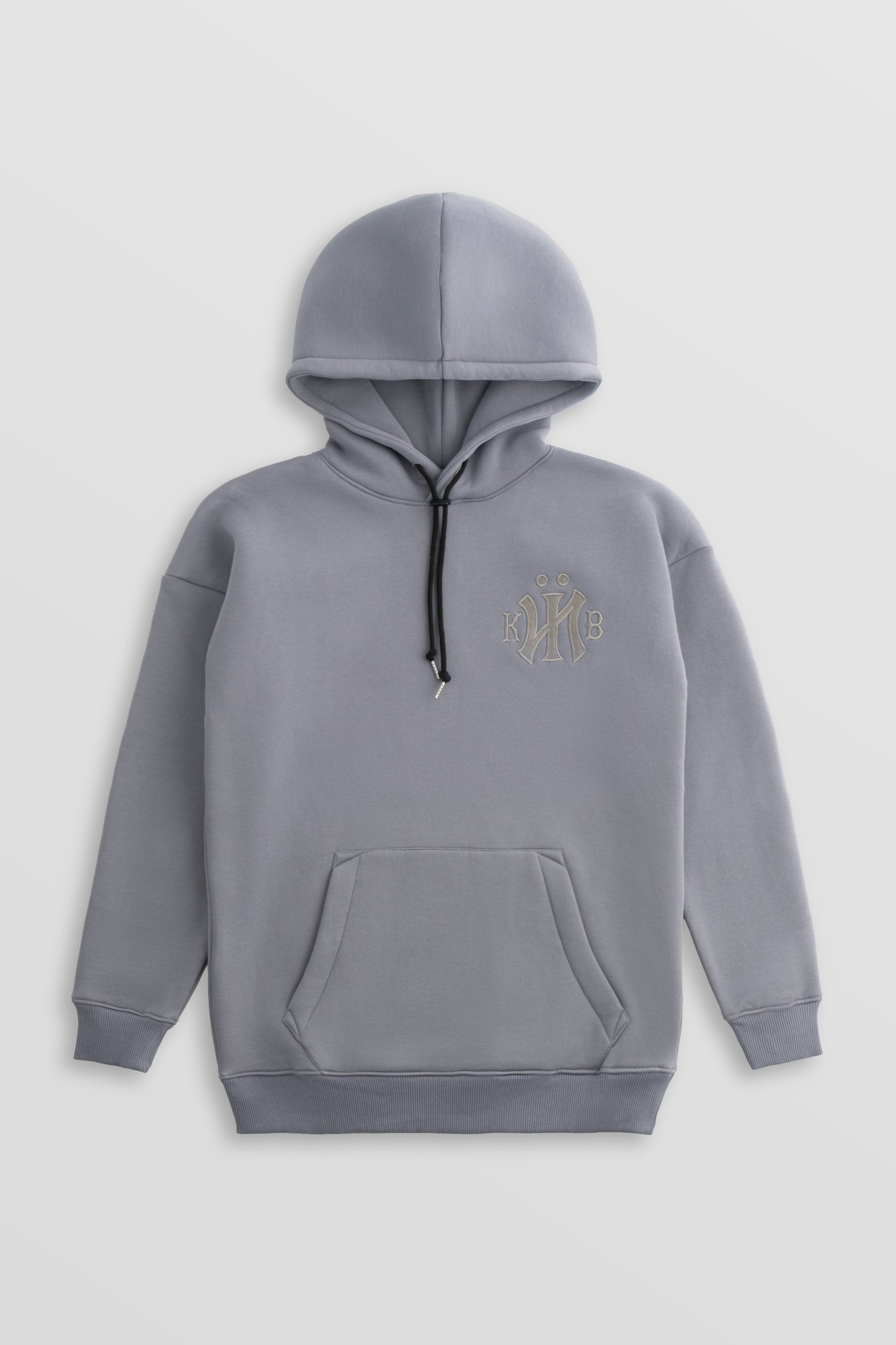 KYIV Brushed Fleece Hoodie Gray Tonal