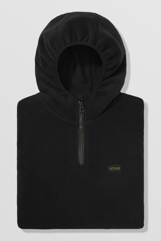 ЛЮТИЙ фліска з капюшоном чорна