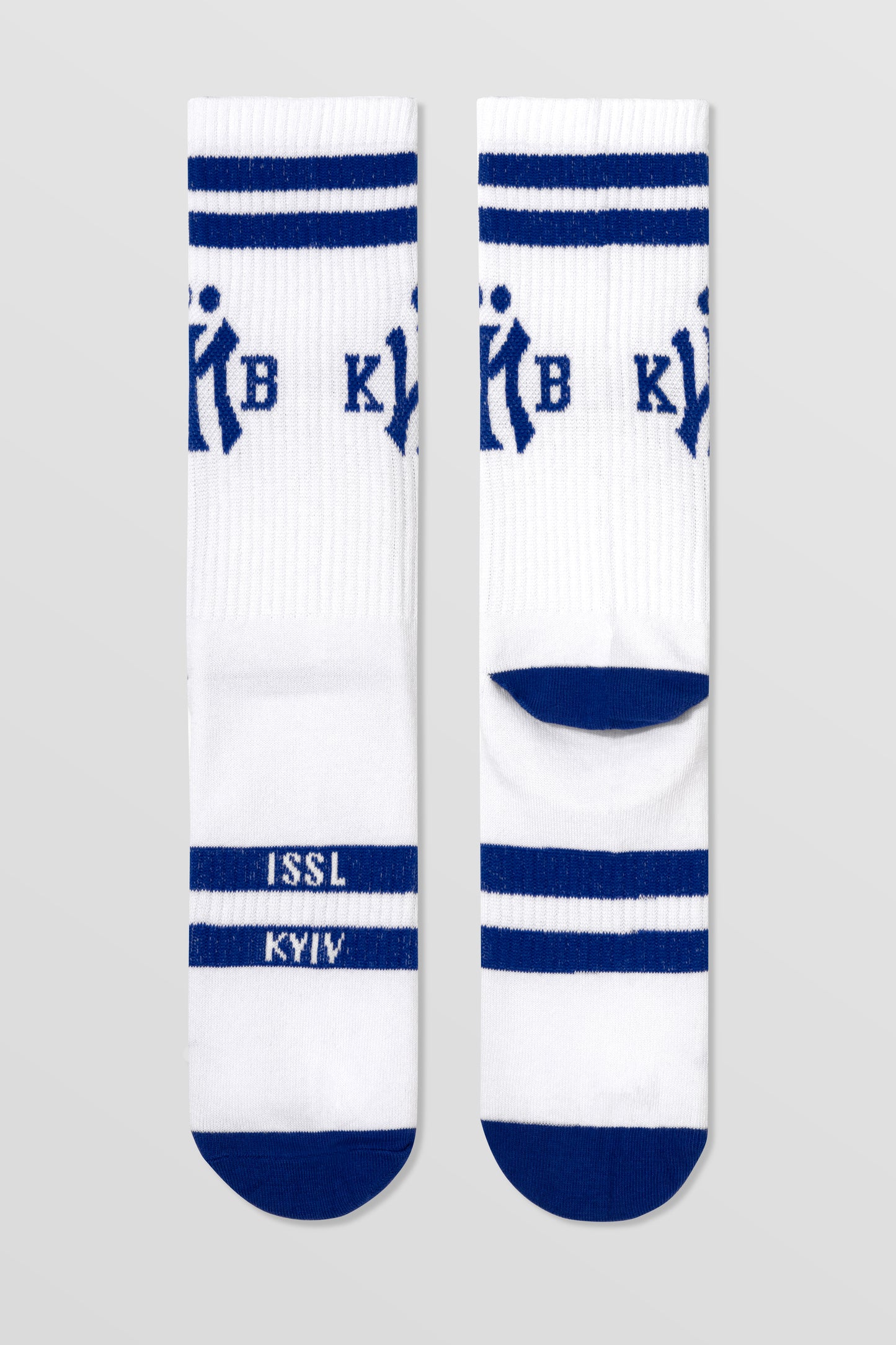 KYIV Socks Crew White Blue