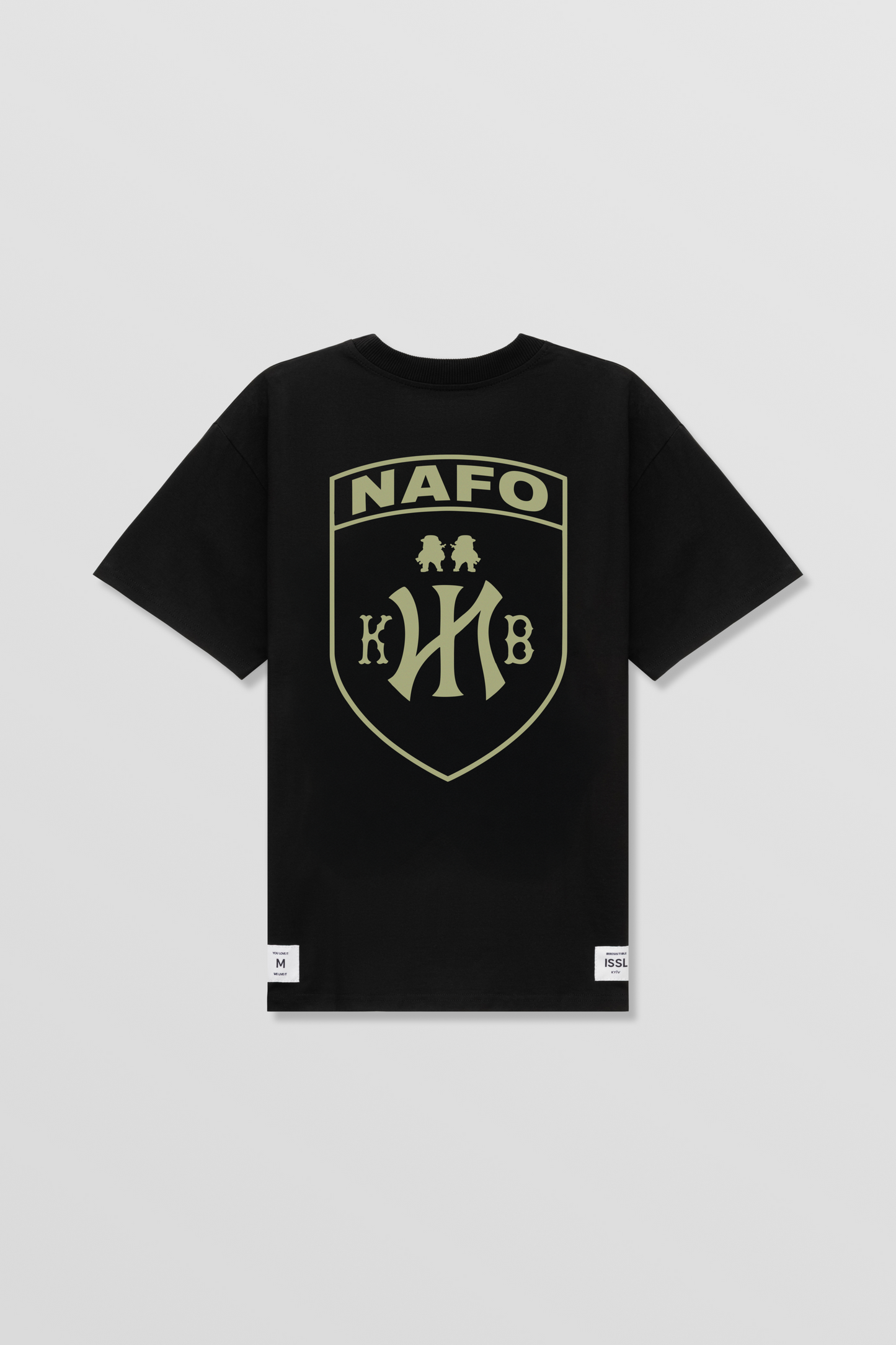 Футболка кИЇв x NAFO з гербом чорна 